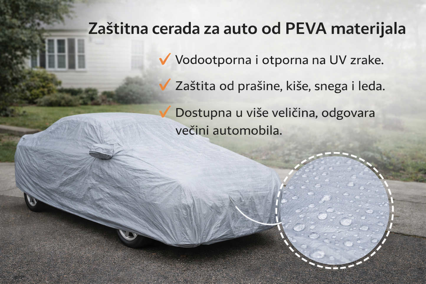 Cerada za Auto (SIVA BOJA)